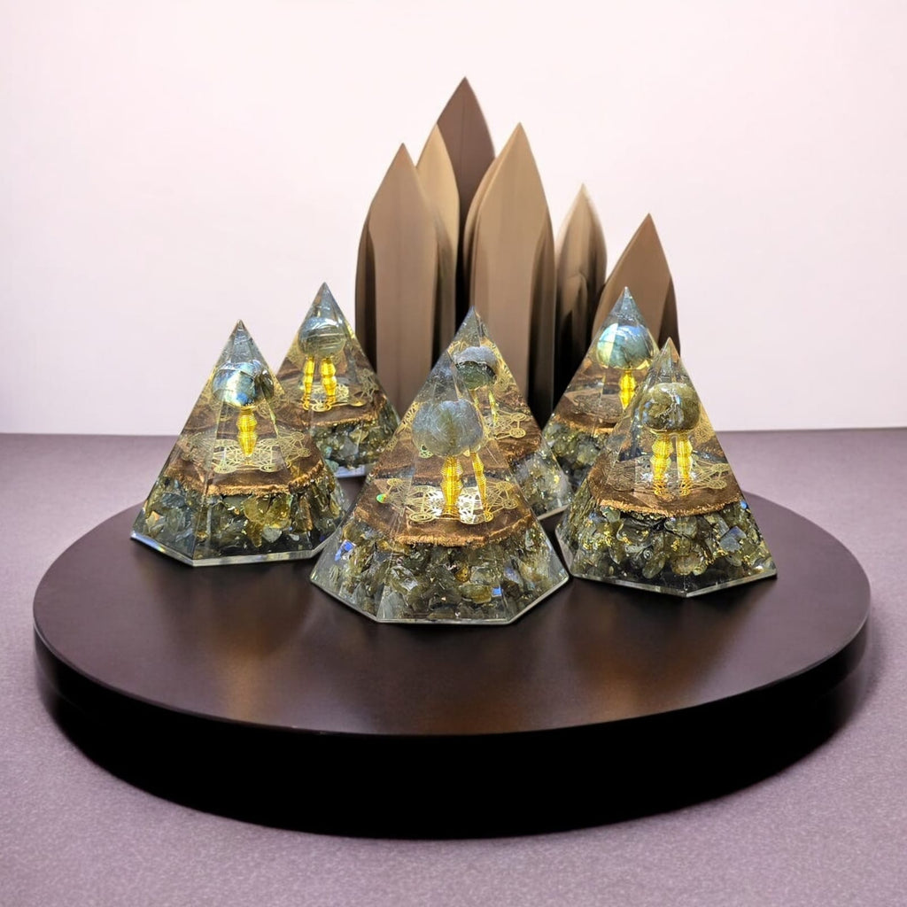 Labradorite Orgonite Pyramid