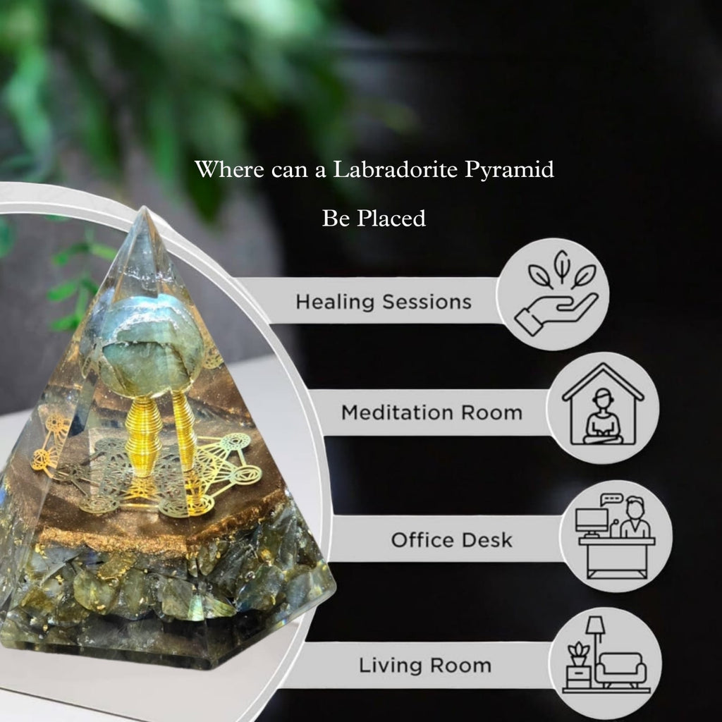Labradorite Orgonite Pyramid